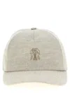 Brunello Cucinelli Beige Logo Baseball Cap