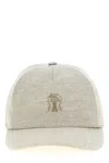 Brunello Cucinelli Beige Logo Baseball Cap