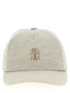 Brunello Cucinelli Beige Logo Baseball Cap In Beige
