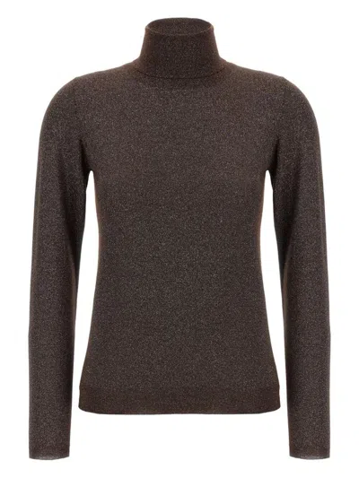 BRUNELLO CUCINELLI BRUNELLO CUCINELLI SPARKLING CASHMERE AND SILK LIGHTWEIGHT TURTLENECK SWEATER CLOTHING