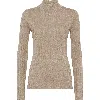 Brunello Cucinelli Cashmere Blend Glitter Crewneck Sweater In Brown