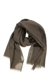 Brunello Cucinelli Women Sparkling Cashmere And Silk Scarf In Brown