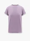 Brunello Cucinelli Sparkling Cashmere And Silk T-shirt In Purple