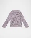 Brunello Cucinelli Sparkling Cashmere Mohair Crewneck Sweater In Purple