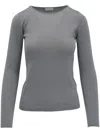 Brunello Cucinelli Sparkling Cashmere Silk Jumper In Grey