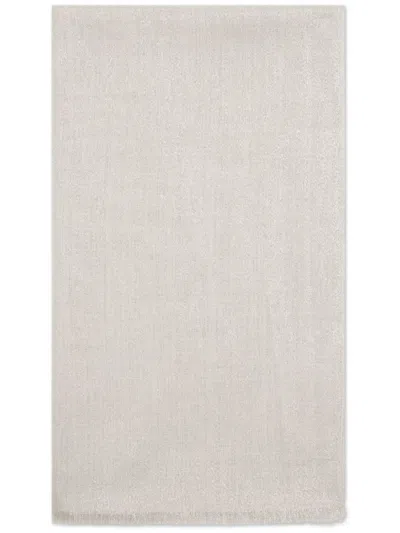 Brunello Cucinelli Sparkling Cashmere-silk Scarf In White