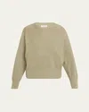 Brunello Cucinelli Sparkling Cashmere Winter Vanise Crewneck Sweater In Neutral