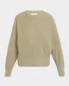 Brunello Cucinelli Sparkling Cashmere Winter Vanise Crewneck Sweater In Neutral