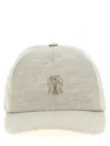 Brunello Cucinelli Beige Logo Baseball Cap
