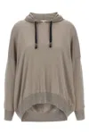 Brunello Cucinelli Wool And Silk Blend Hoodie In Gray