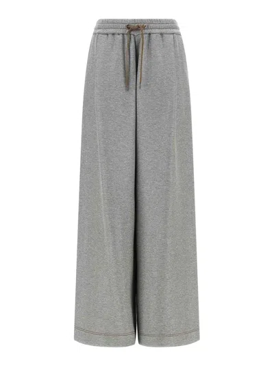 Brunello Cucinelli Sparkling Joggers In Gray