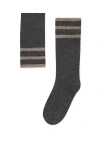 Brunello Cucinelli Sparkling Knit Socks In Lignite Grey