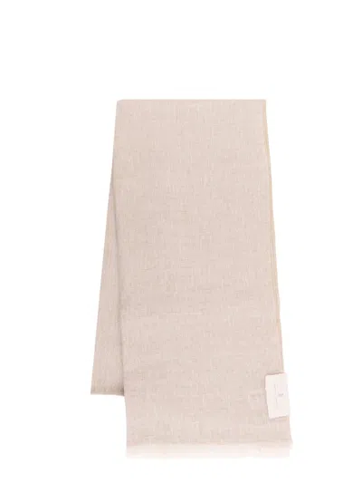 Brunello Cucinelli Sparkling Linen Scarf In Brown