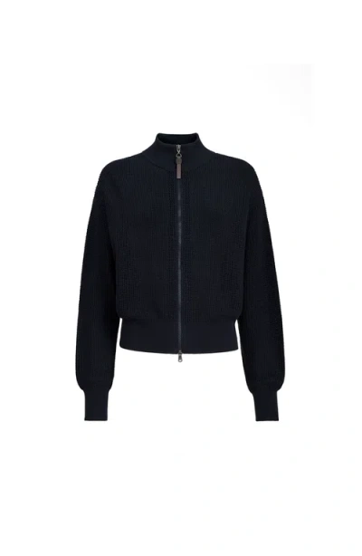 Brunello Cucinelli Sparkling Net Cardigan In Blue