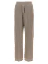 Brunello Cucinelli Ribbed Texture Trousers Elasticated Waistband In Neutral