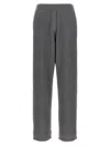 Brunello Cucinelli Ribbed Texture Elastic Waistband Shimmering Finish Trousers In Blue
