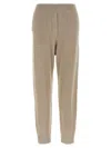 Brunello Cucinelli Ribbed Texture Elastic Waistband Trousers In Brown