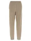 Brunello Cucinelli Ribbed Texture Elastic Waistband Trousers In Nude