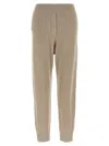 Brunello Cucinelli Ribbed Texture Elastic Waistband Trousers In Brown