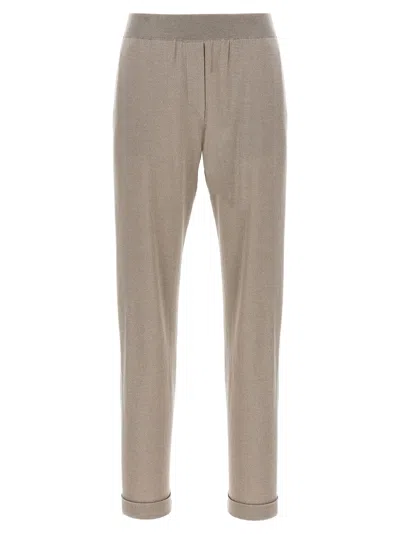 BRUNELLO CUCINELLI SPARKLING PANTS GRAY
