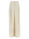 Brunello Cucinelli Relaxed Trousers In Garment Dyed Cotton Linen Cover Up In Neutrals