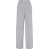 Brunello Cucinelli Linen Wide-leg Trousers In Gray