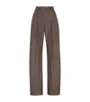 Brunello Cucinelli Women Relaxed-fit Trousers With A Curved Design In Brown