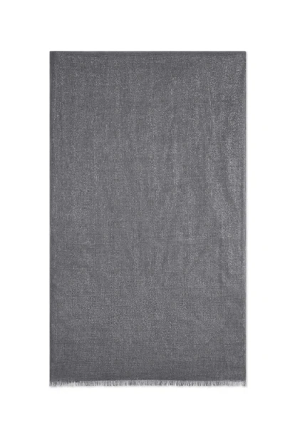 Brunello Cucinelli Sparkling Scarf In Grey