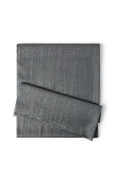 Brunello Cucinelli Sparkling Scarf In Gray