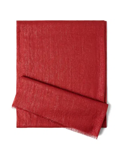 Brunello Cucinelli Sparkling Scarf In Red