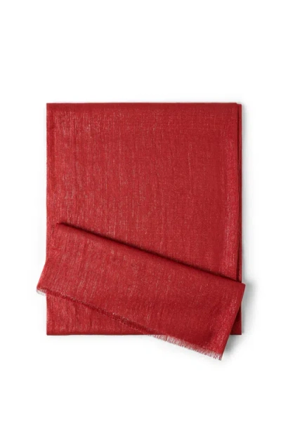 Brunello Cucinelli Sparkling Scarf In Red