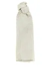 Brunello Cucinelli Sparkling Scarves And Foulards Silver In Silver