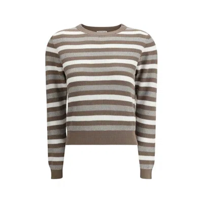 BRUNELLO CUCINELLI SPARKLING STRIPED SWEATER