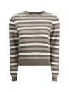 Brunello Cucinelli Women Sparkling Striped Sweater In Multi