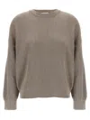 Brunello Cucinelli Ribbed Crew Neck Knitwear With Lurex Shine