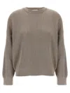 Brunello Cucinelli Ribbed Crew Neck Knitwear With Lurex Shine