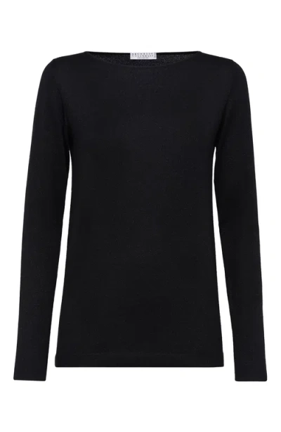 Brunello Cucinelli Sparkling Sweater In Black