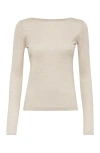 Brunello Cucinelli Cashmere And Silk-blend Sweater In Beige