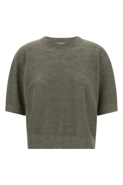 Brunello Cucinelli 'sparkling' Sweater In Gray