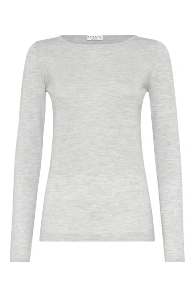 Brunello Cucinelli Sparkling Sweater In Grey