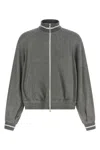 Brunello Cucinelli Shimmering Long Sleeves Ribbed Sweatshirt In Silver