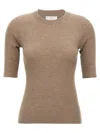 Brunello Cucinelli Crewneck Ribbed-knit Jumper In Neutral