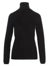 Brunello Cucinelli Cashmere Blend Lurex Rib Knit Sweater In Black