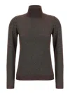 Brunello Cucinelli Shimmering High-neck Knit Sweater