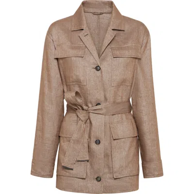 BRUNELLO CUCINELLI BRUNELLO CUCINELLI SPARKLING TWILL SAFARI JACKET