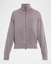 Brunello Cucinelli Sparkly Zip Jacket In Purple