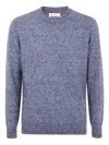 Brunello Cucinelli Sweater Crew Neck Long Sleeves In Blue