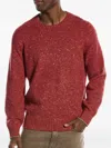 Brunello Cucinelli Ribbed Cotton And Linen-blend Sweater In Red