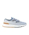 Brunello Cucinelli Speckled Low-top Sneakers In Blue