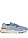 Brunello Cucinelli Speckled Low-top Sneakers In Blue